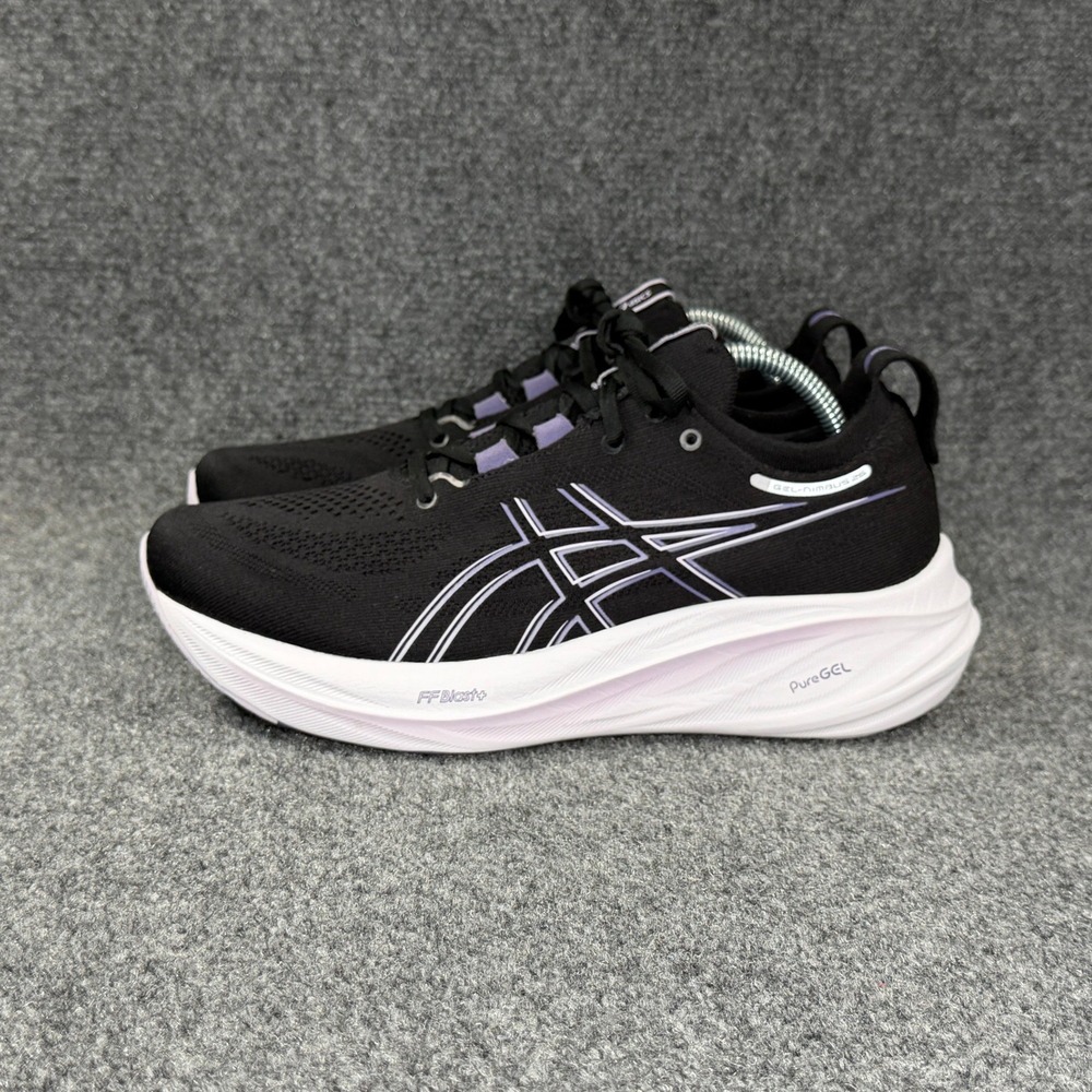 Asics Gel-Nimbus 26 Running Shoes Womens 10 Black Dusty Purple Athletic Training - Picture 4 of 13